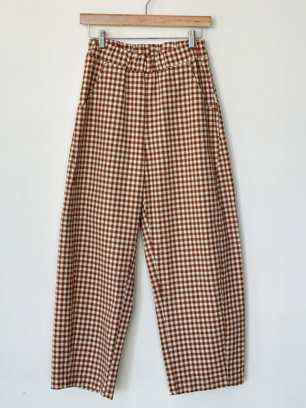 Gingham Arc Pants | Cinnamon Gingham