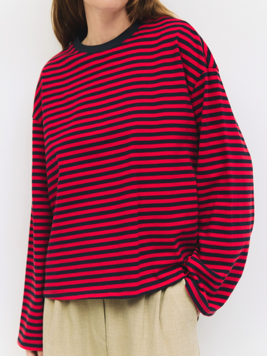 Callahan Top | Navy Red