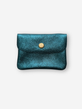 Leather Snap Wallet | Metallic Deep Green