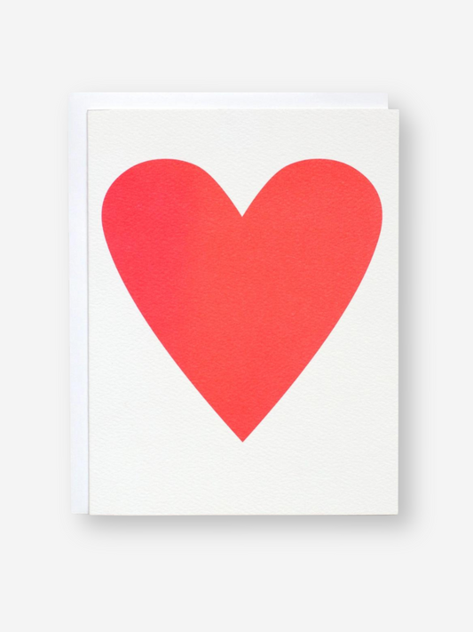 Neon Pink Heart Card