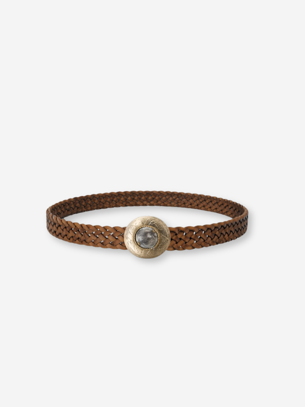 Atropolis Braided Leather Belt Camel