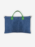 Suede Leather Work Tote  | Azul