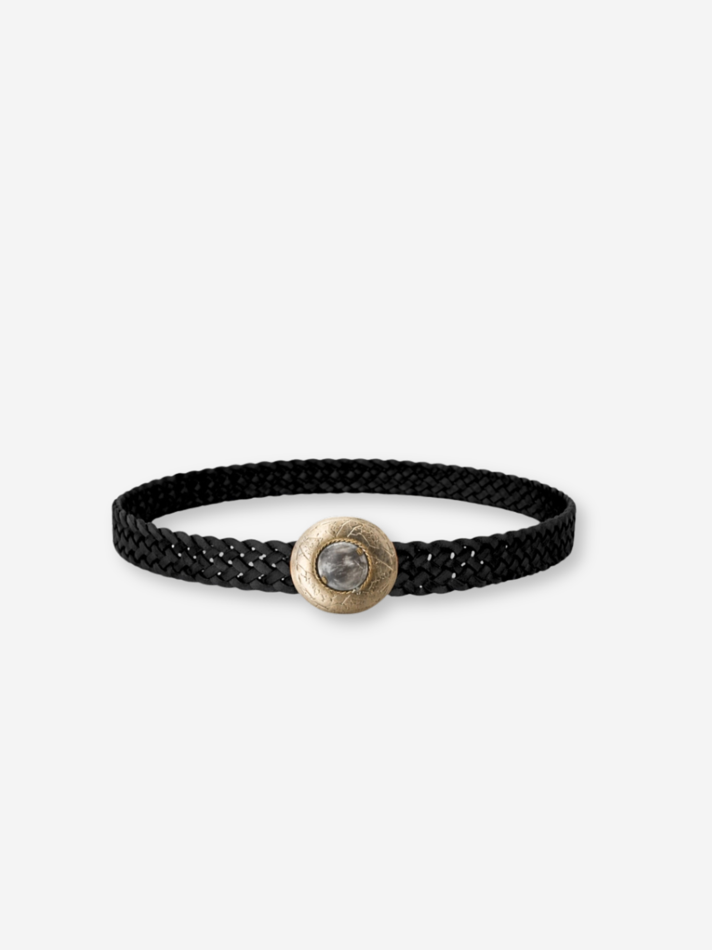 Atropolis Braided Leather Belt Black