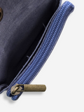 Leather Snap Wallet | Metallic Periwinkle