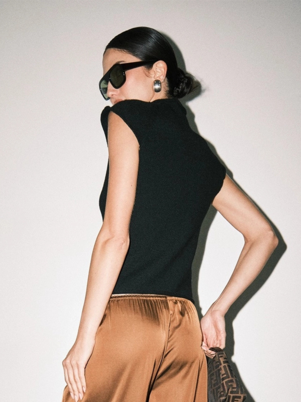 River Cap Sleeve Top Black