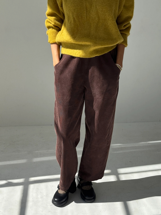 Corduroy Arc Pants | Chocolate