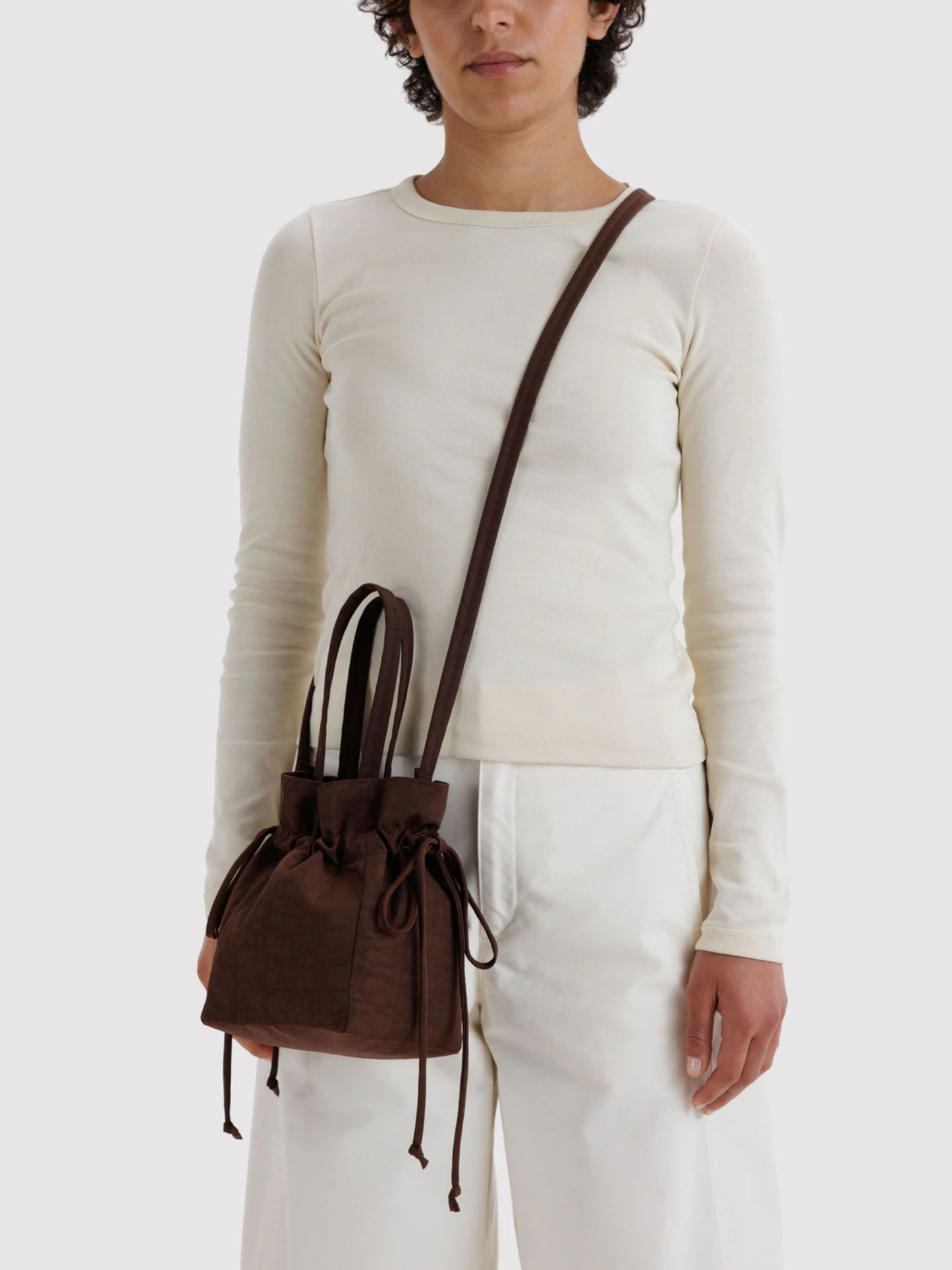 Nylon Drawstring Bag Coffee