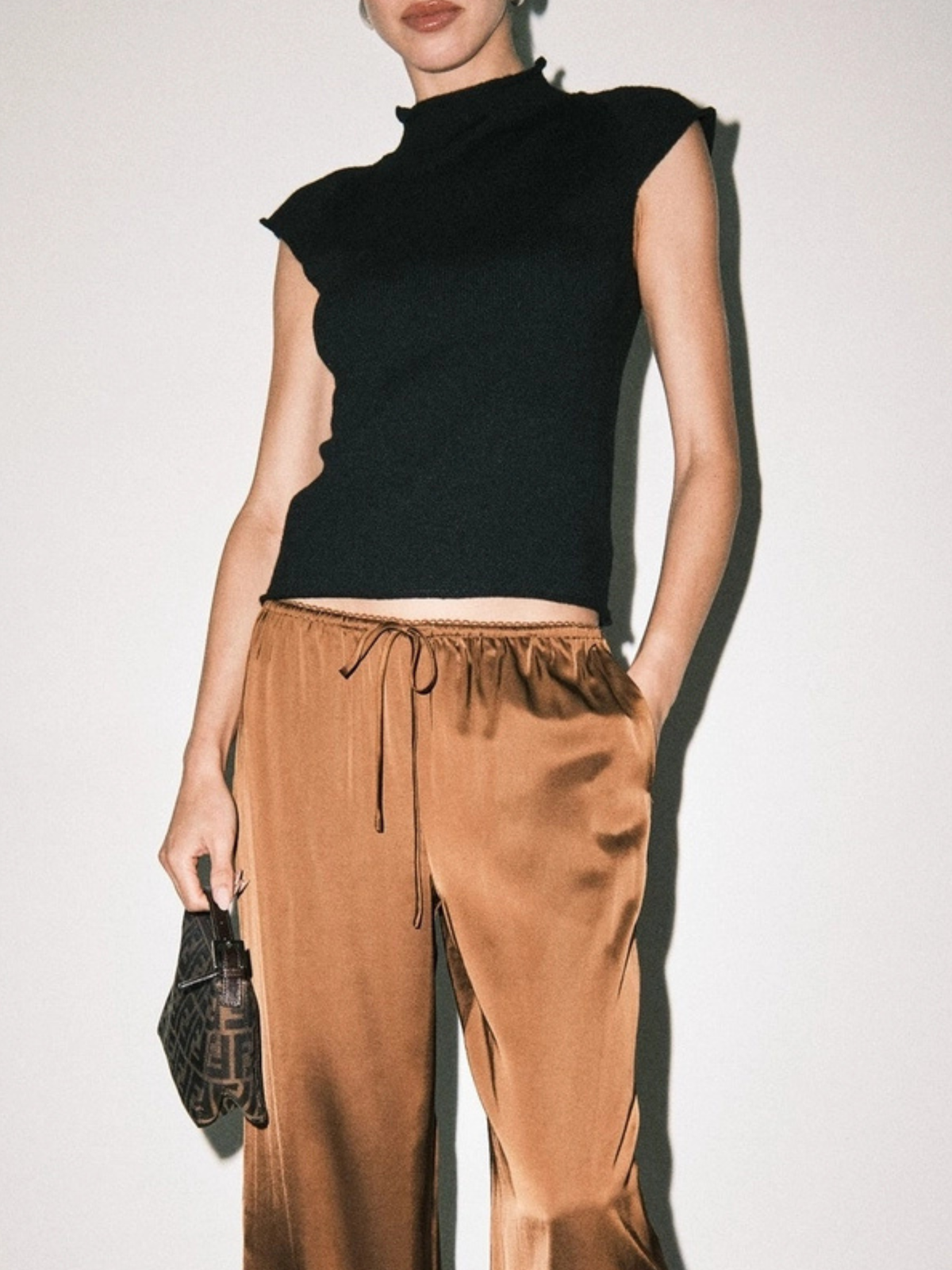River Cap Sleeve Top Black