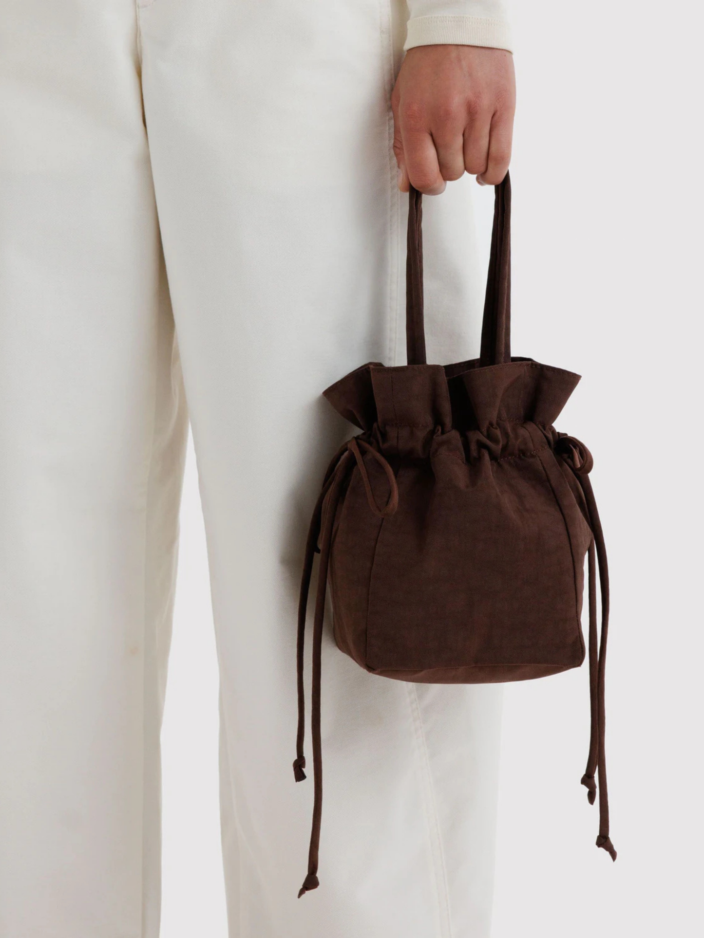 Nylon Drawstring Bag Coffee