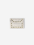 Leather Rivet Wallet | Silver