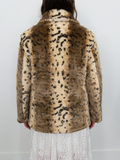 VINTAGE by TUU | Reversible Snow Leopard Faux Fur Jacket (XS-M)