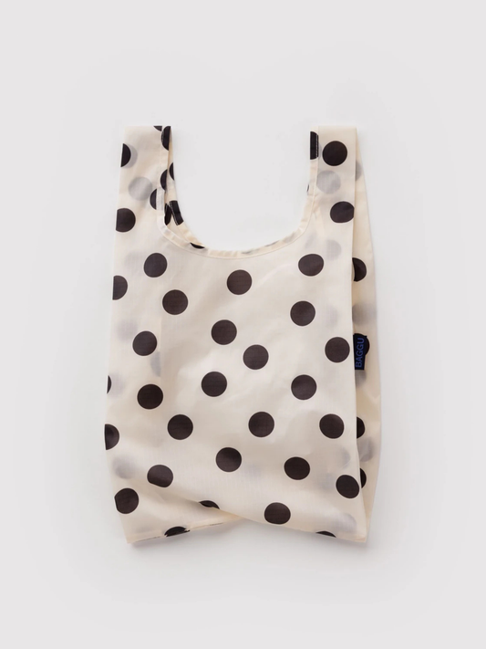 Baby Baggu Cream & Black Polka Dot