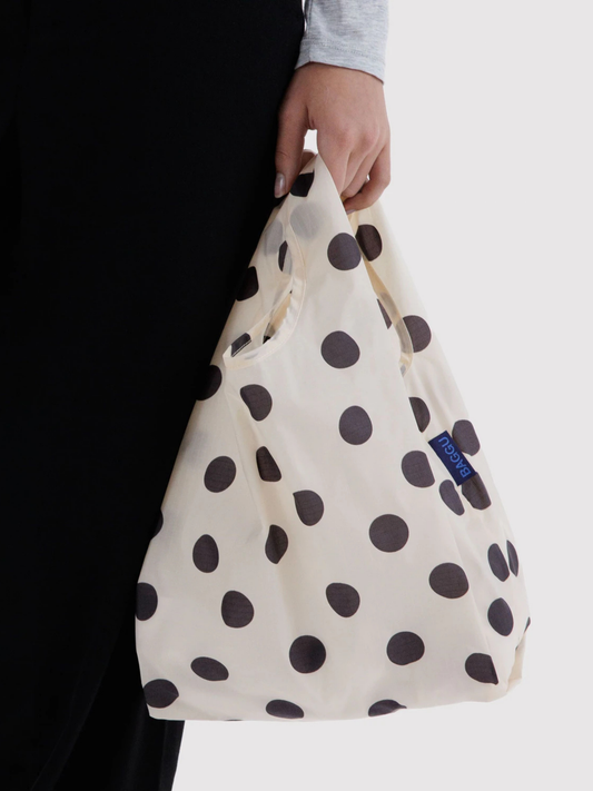Baby Baggu Cream & Black Polka Dot