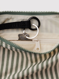 Small Nylon Crescent Bag Sage Stripe