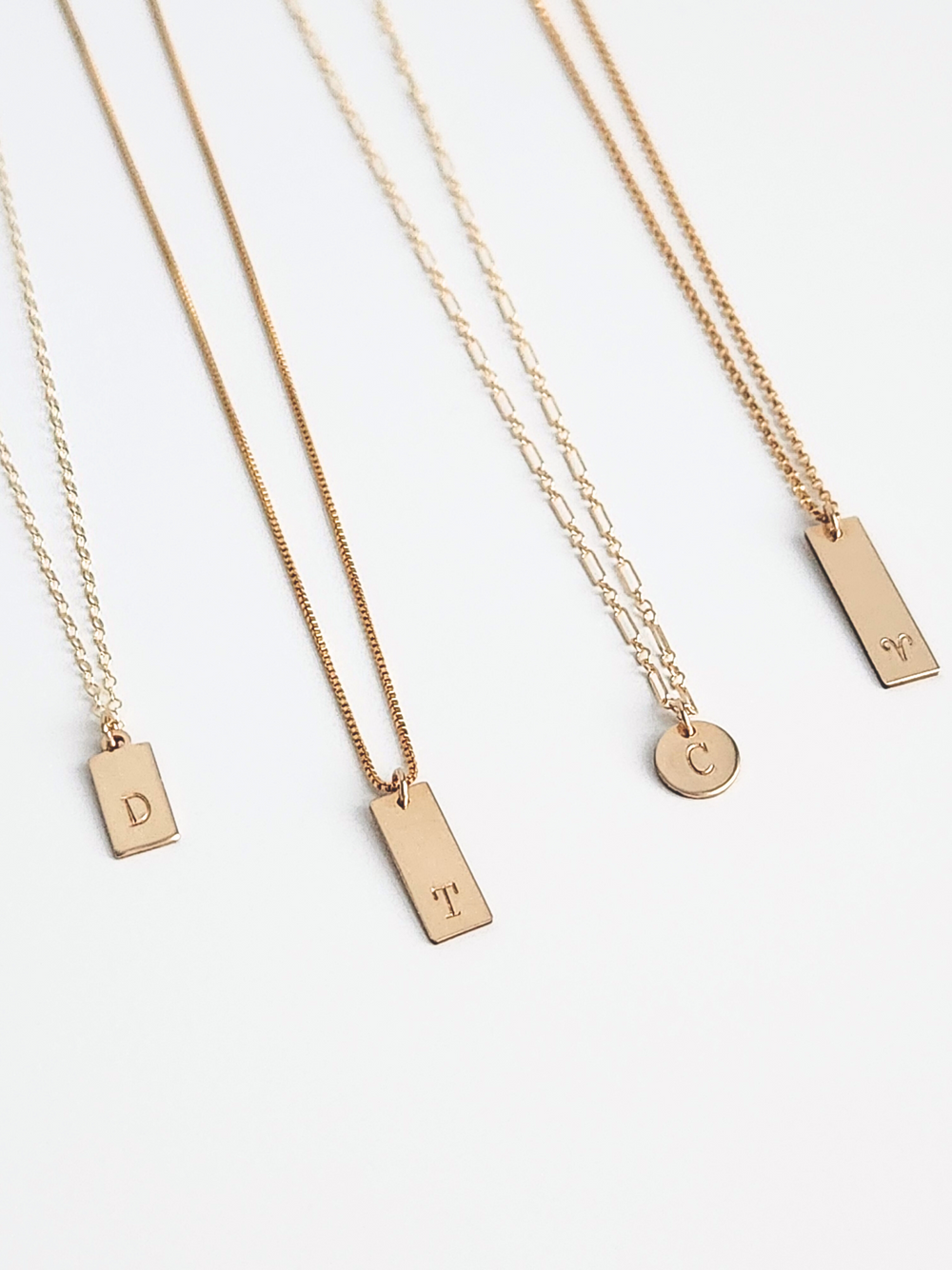 Hand stamped bar necklace discount
