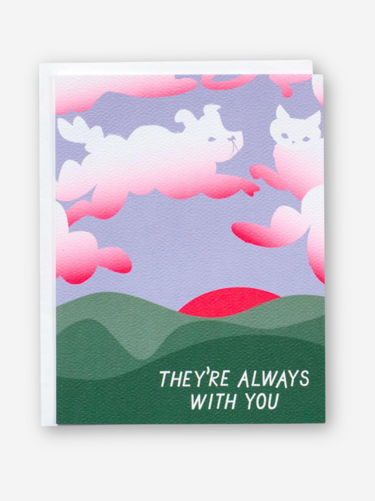 Pet Condolence with Clouds Card