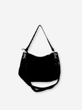 Olivia Studded Suede Shoulder Bag Black