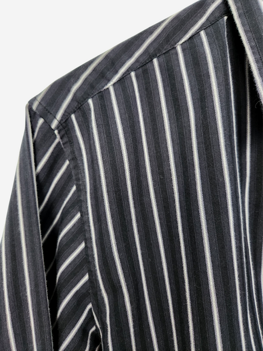 Bungee Shirt Black with White Stripe M