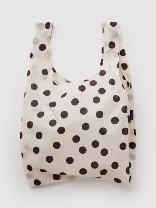 Standard Baggu Cream & Black Polka Dot
