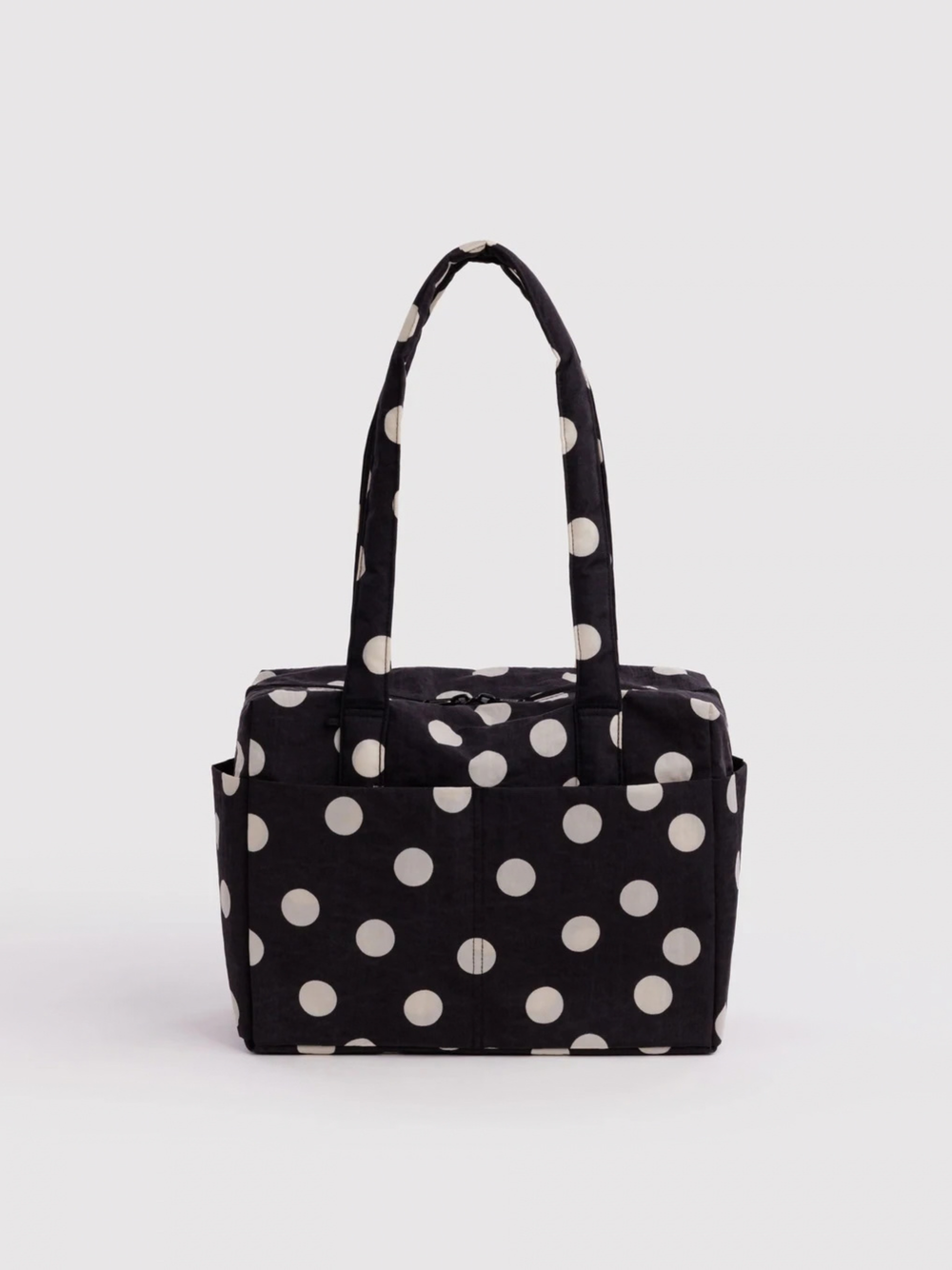 Everyday Cloud Bag Black and Cream Polka Dot