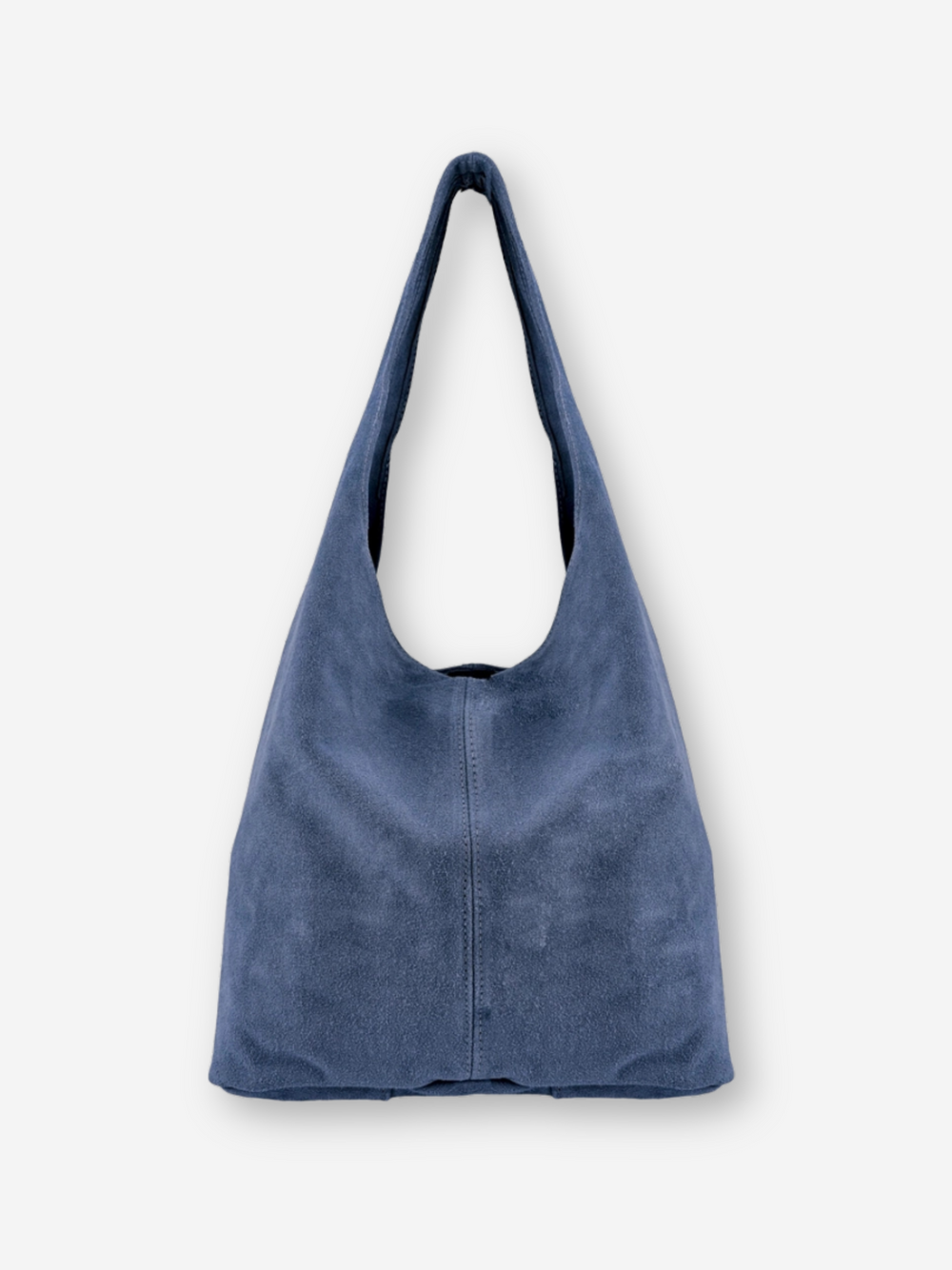 Suede Leather Boho Bag (Single Strap) | Denim Blue