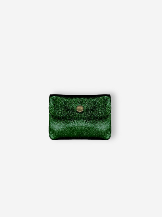 Leather Wallet | Metallic Emerald