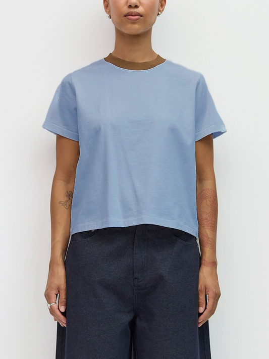 Chloe Top Blue-Brown
