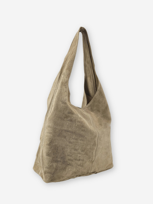 Suede Leather Boho Bag (Single Strap) | Black
