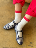 Colour Block Girlfriend Socks | Blue Red