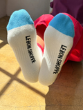 Colour Block Girlfriend Socks | Blue Red