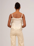 Serenity Ruffle Cream Blouse