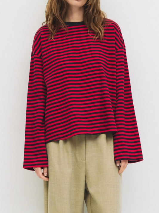 Callahan Top | Navy Red