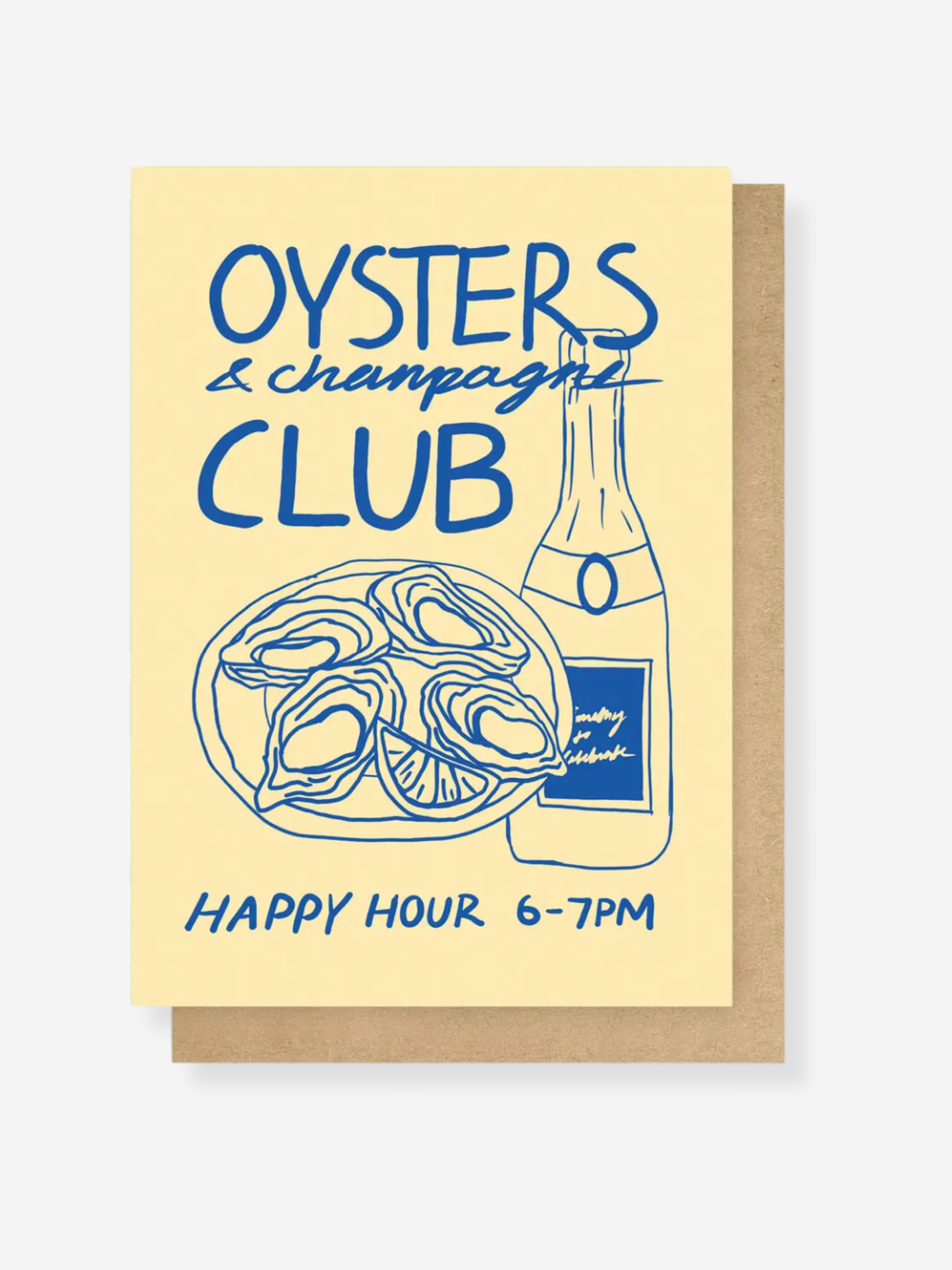 Oysters & Champagne Club Greeting Card