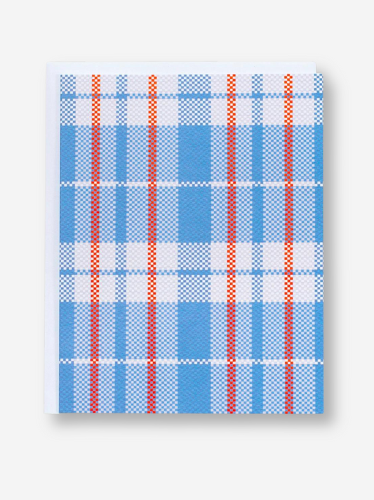 Red and Blue Plaid Card
