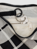 Small Nylon Crescent Bag | Mixed Plaid