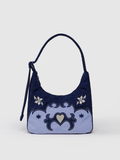 Mini Nylon Shoulder Bag | Western Appliqué