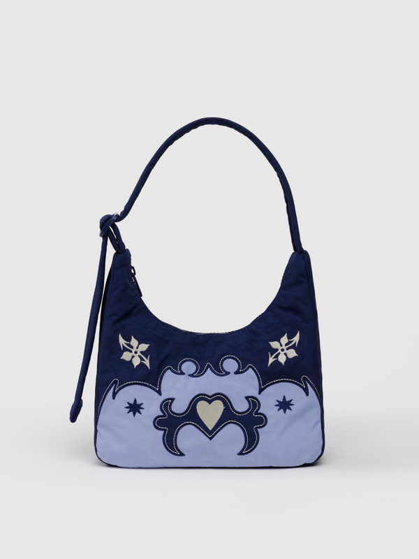 Mini Nylon Shoulder Bag | Western Appliqué
