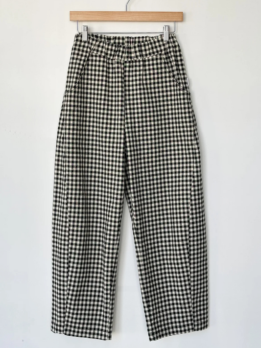 Gingham Arc Pants | Black Gingham