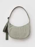 Medium Nylon Crescent Bag Sage Stripe