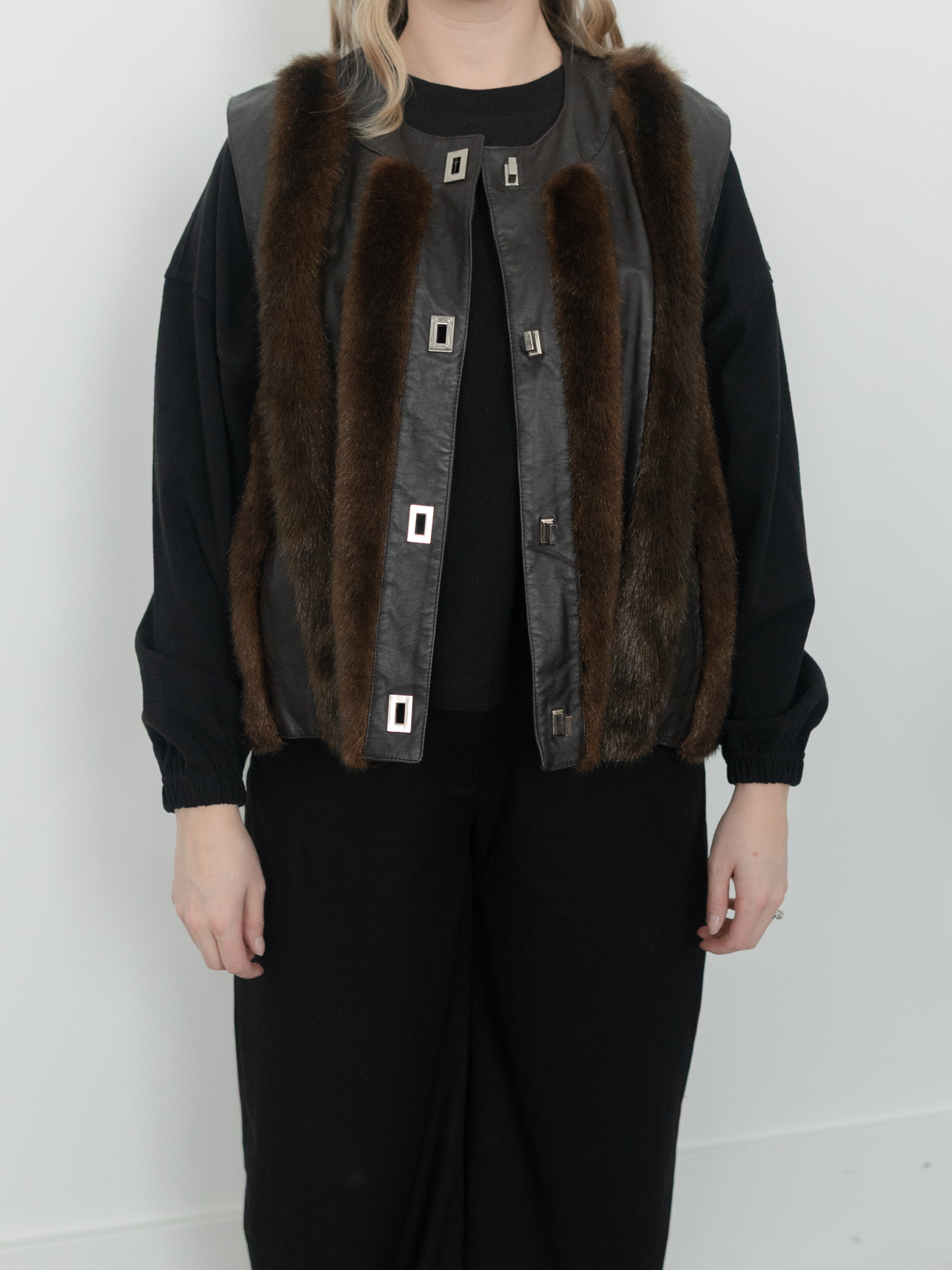 VINTAGE by TUU | Faux Fur Leather Vest (S-XL)