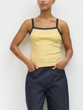 Lheane Tank Top Yellow-Navy