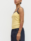 Lheane Tank Top Yellow-Navy