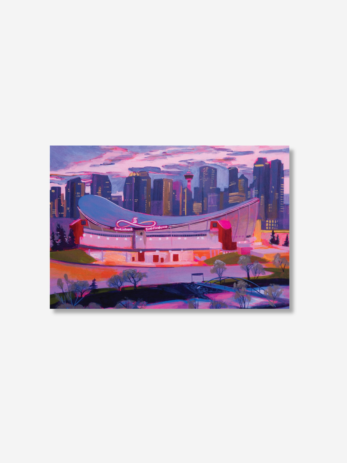 Lucky Shape Postcard | Pink Saddledome