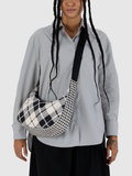 Medium Nylon Crescent Bag | Mixed Plaid