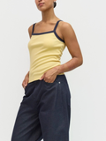 Lheane Tank Top Yellow-Navy