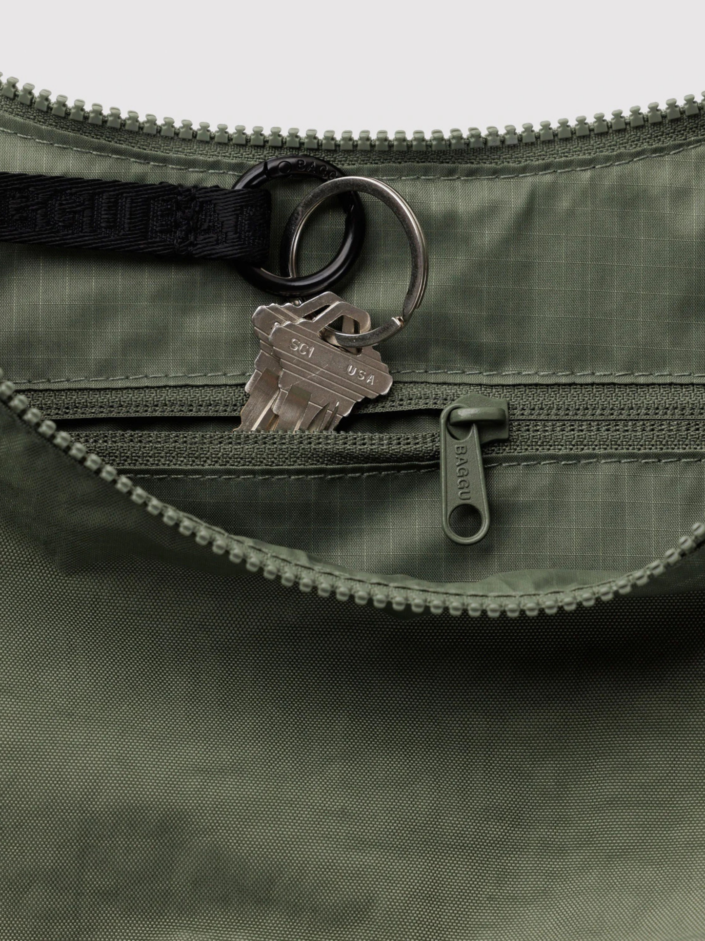 Medium Nylon Crescent Bag Caper