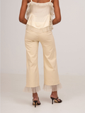 Serenity Ruffle Cream Pants