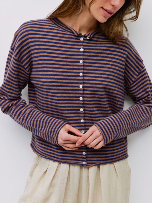 Elisa Cardigan | Brown Navy