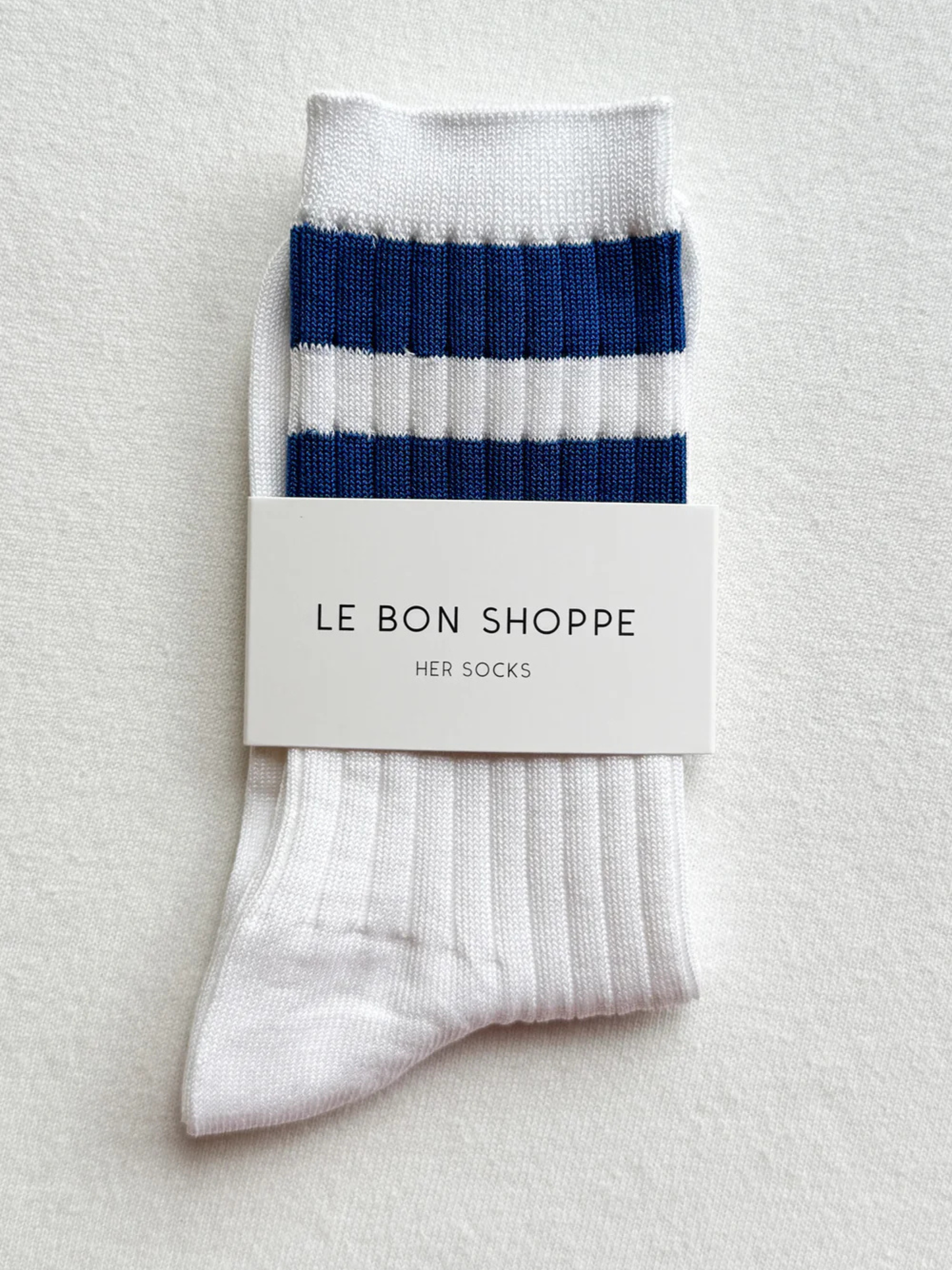 Her Socks Varsity | White Blue