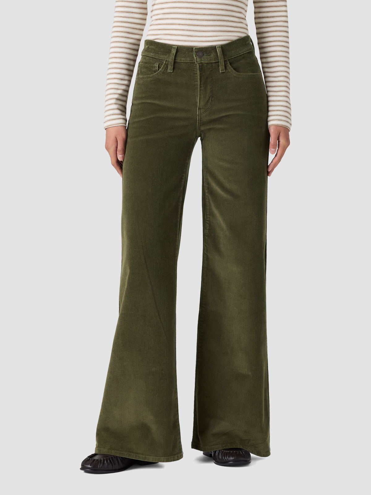 318 Shaping Wide Leg Corduroy | Olive